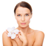 close-up of mini facelift procedure showing refreshed facial skin